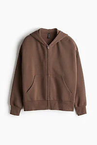 Veste Grande Taille à glissière avec capuchon