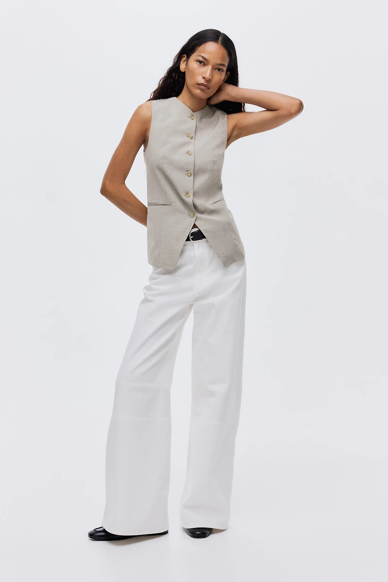 Long gilet sans manches