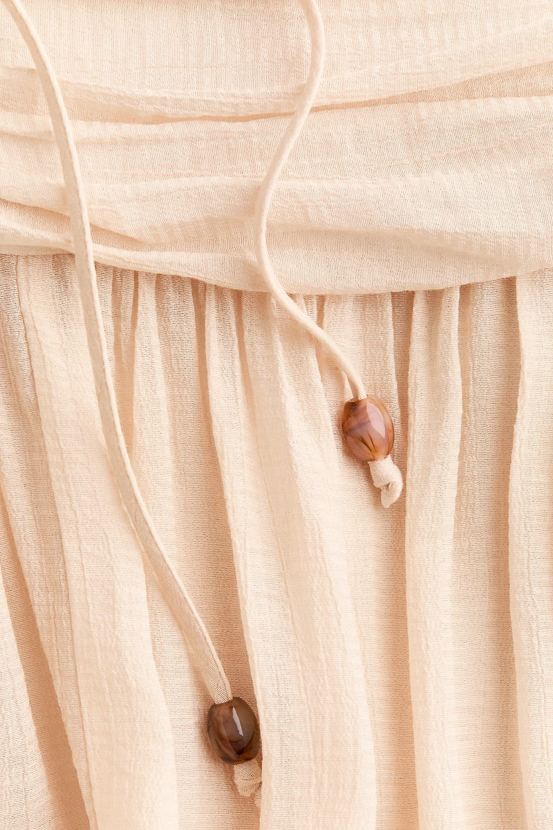 Gathered Crêpe Skirt