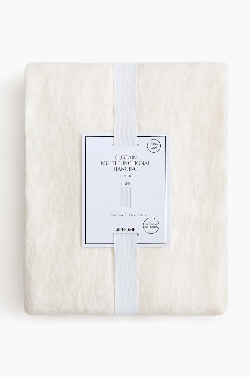 Lot de 1 rideau large en lin