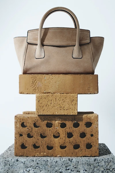 Sac à bandoulière en cuir velours