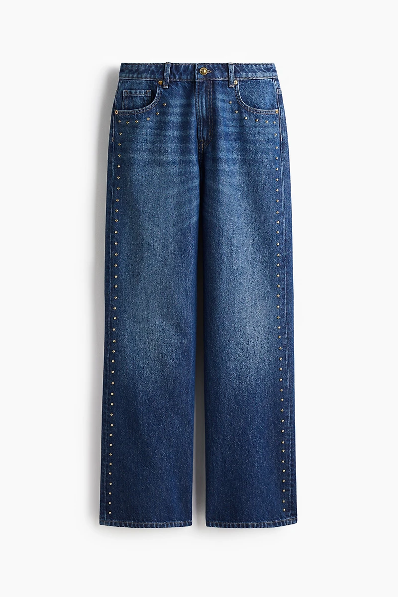 Wide High Studded Jeans