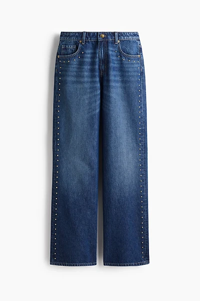 Wide High Studded Jeans