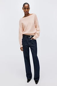 Chandail grande taille à encolure bateau