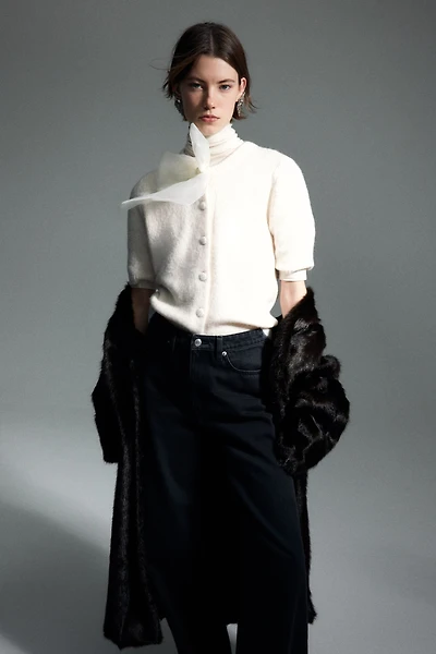 Bow-Detail Knit Cardigan