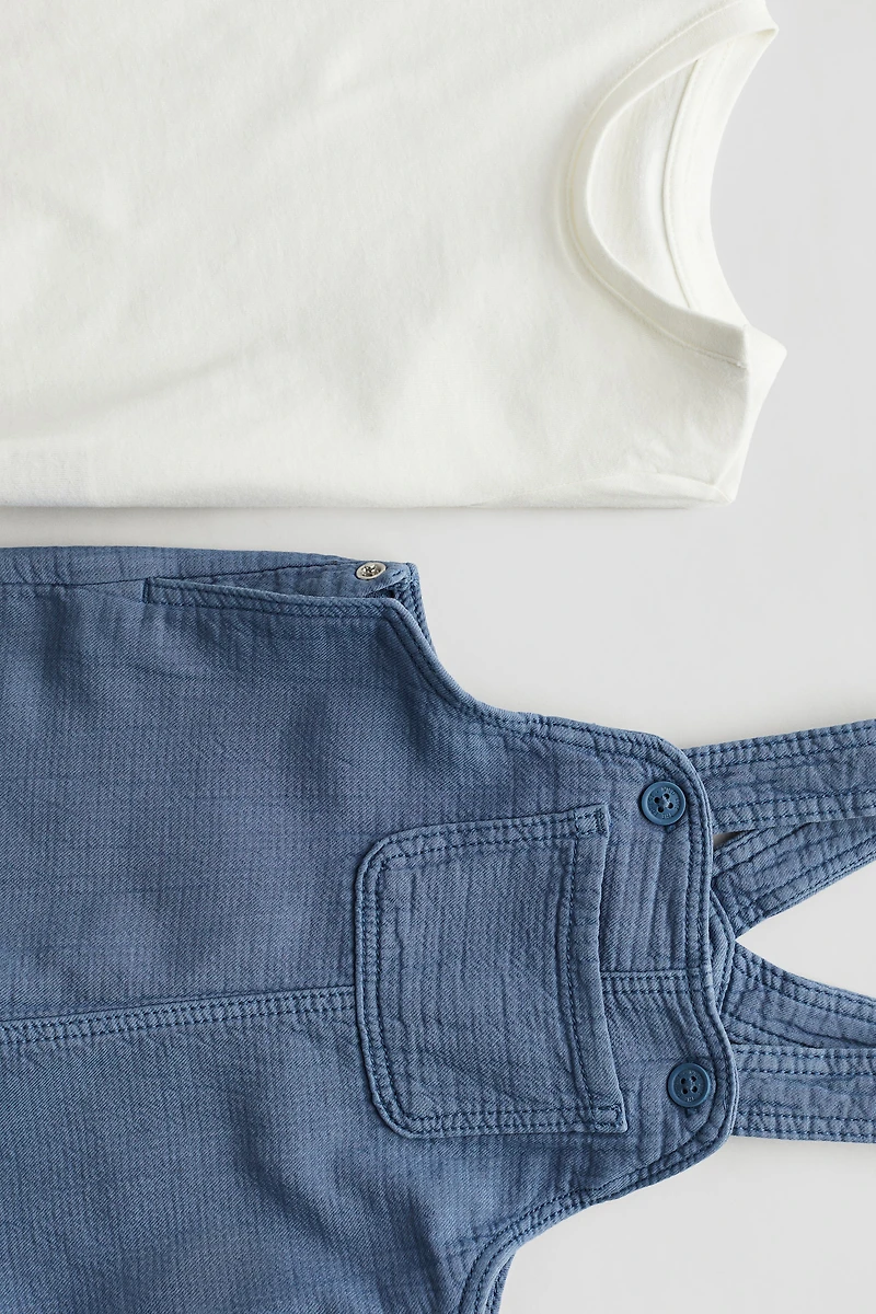 2-piece Overall and Shirt Set