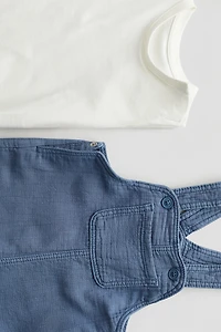 2-piece Overall and Shirt Set