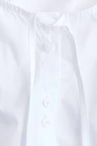 Puff-Sleeved Poplin Blouse