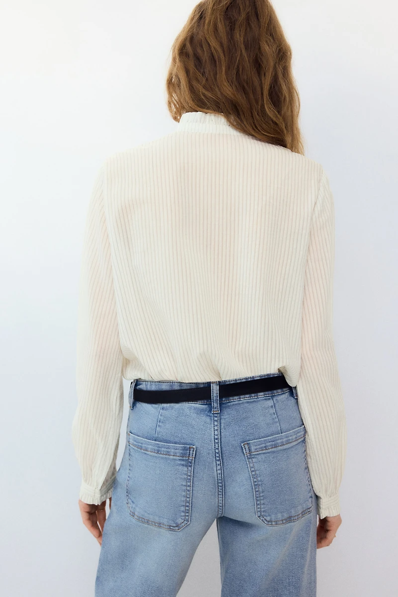 Ruffle-Collar Blouse