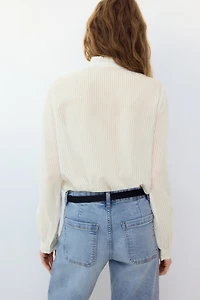 Ruffle-Collar Blouse