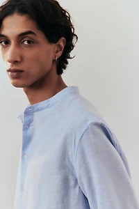 Regular-Fit Linen-Blend Shirt