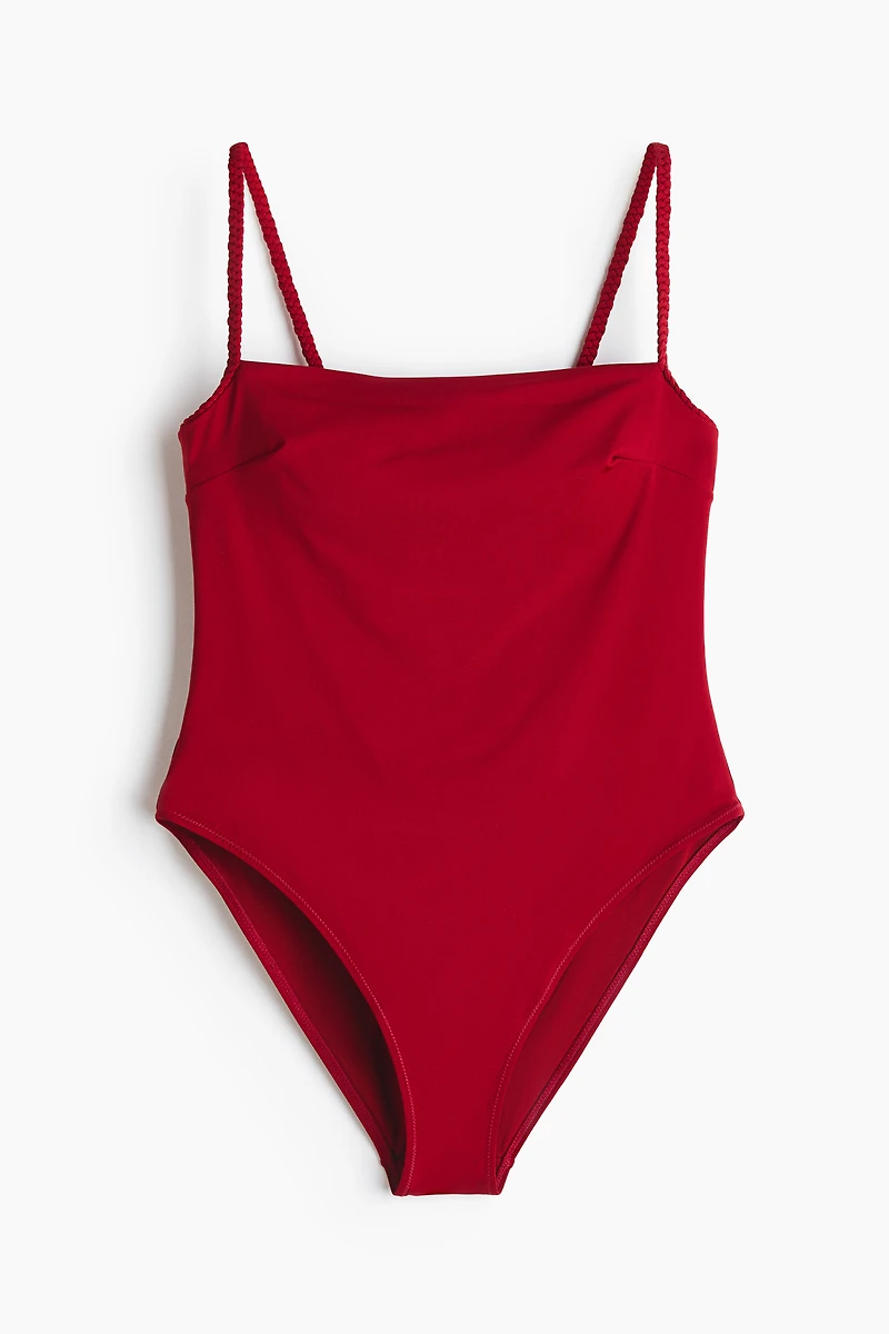 Padded-Cup High-Leg Swimsuit