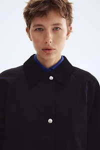 Jacket with Corduroy Collar