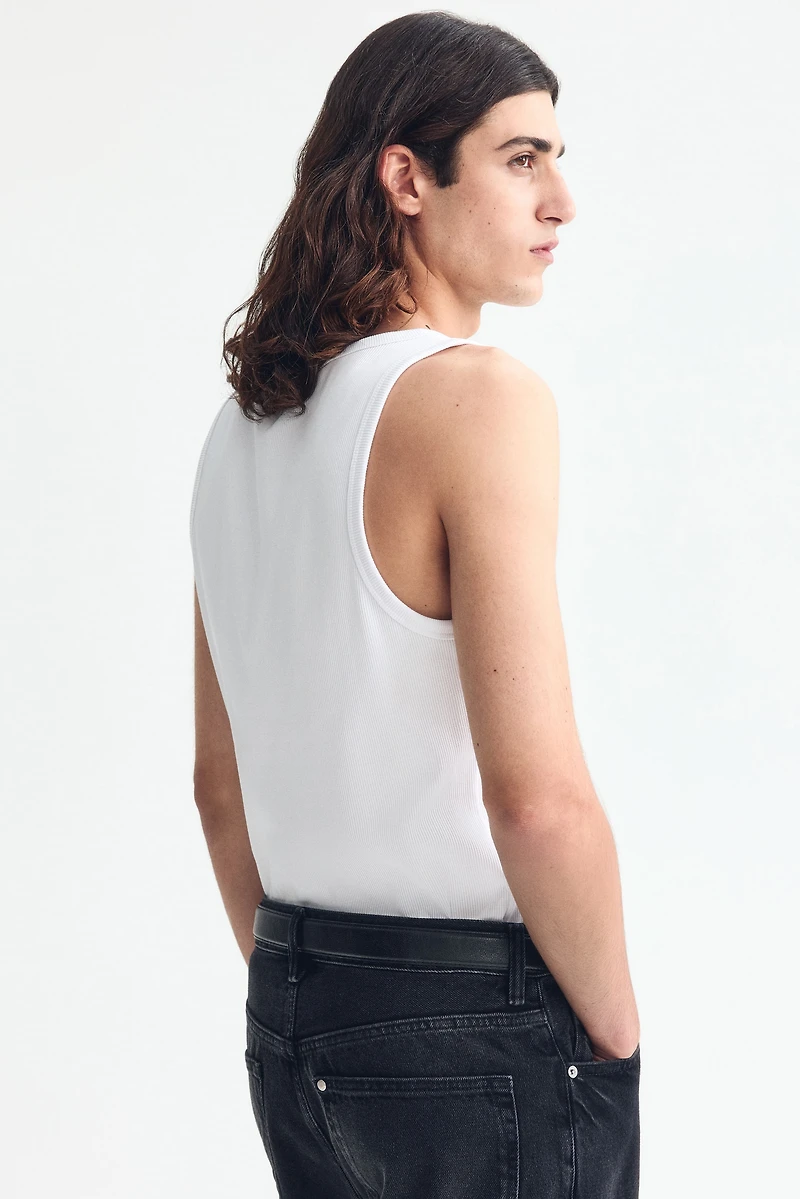 Slim-Fit Ribbed Tank Top