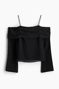 Haut épaules nues en mousseline