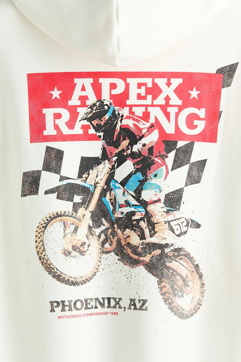 Loose Fit Printed Hoodie