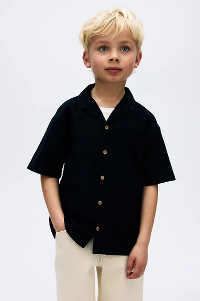 Linen-Blend Resort Shirt