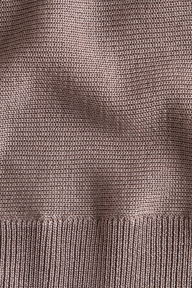 Haut à manches chauve-souris en tricot fin