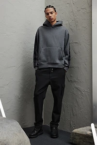 Loose Fit Hoodie with Side Stripes