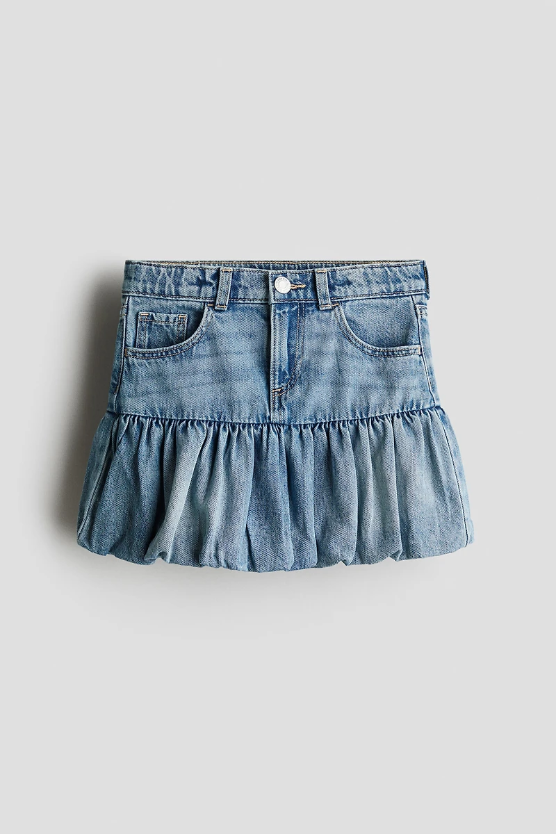 Denim Balloon Skirt
