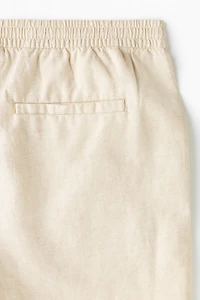 Regular-Fit Linen-Blend Shorts