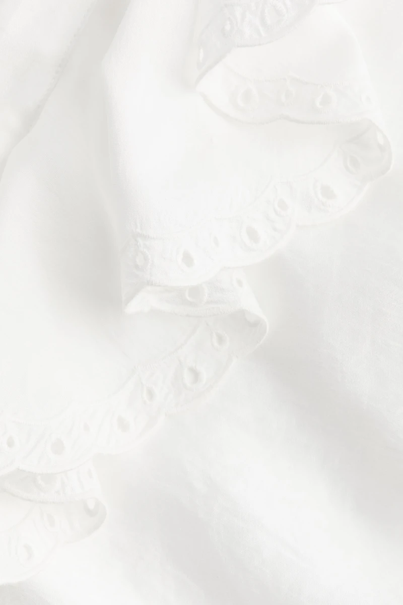 Flounce-Trimmed Blouse