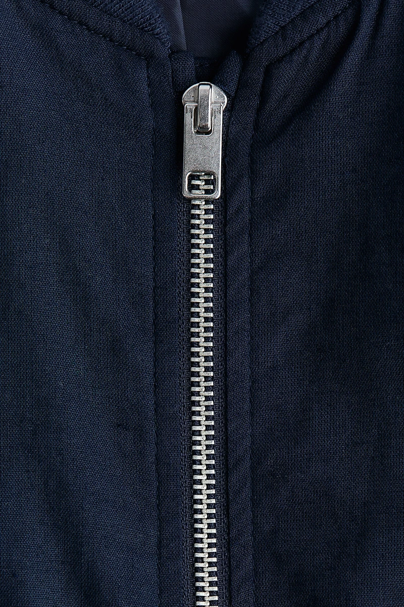 Blouson d'aviateur en lin mélangé