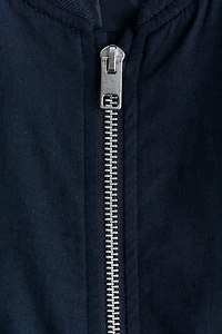 Blouson d'aviateur en lin mélangé