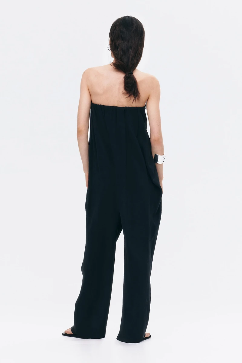 Combinaison pantalon bandeau avec détail à nouer