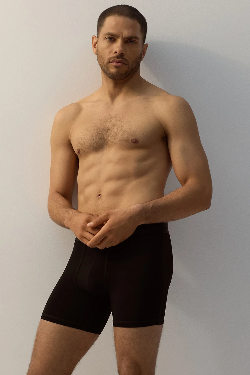 2-Pack Mid-Length Boxer Briefs with Lycra®