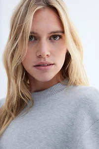 Oversized Curved-Hem Sweater