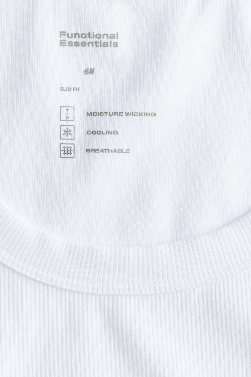 Camisole côtelé rafraîchissante près du corps