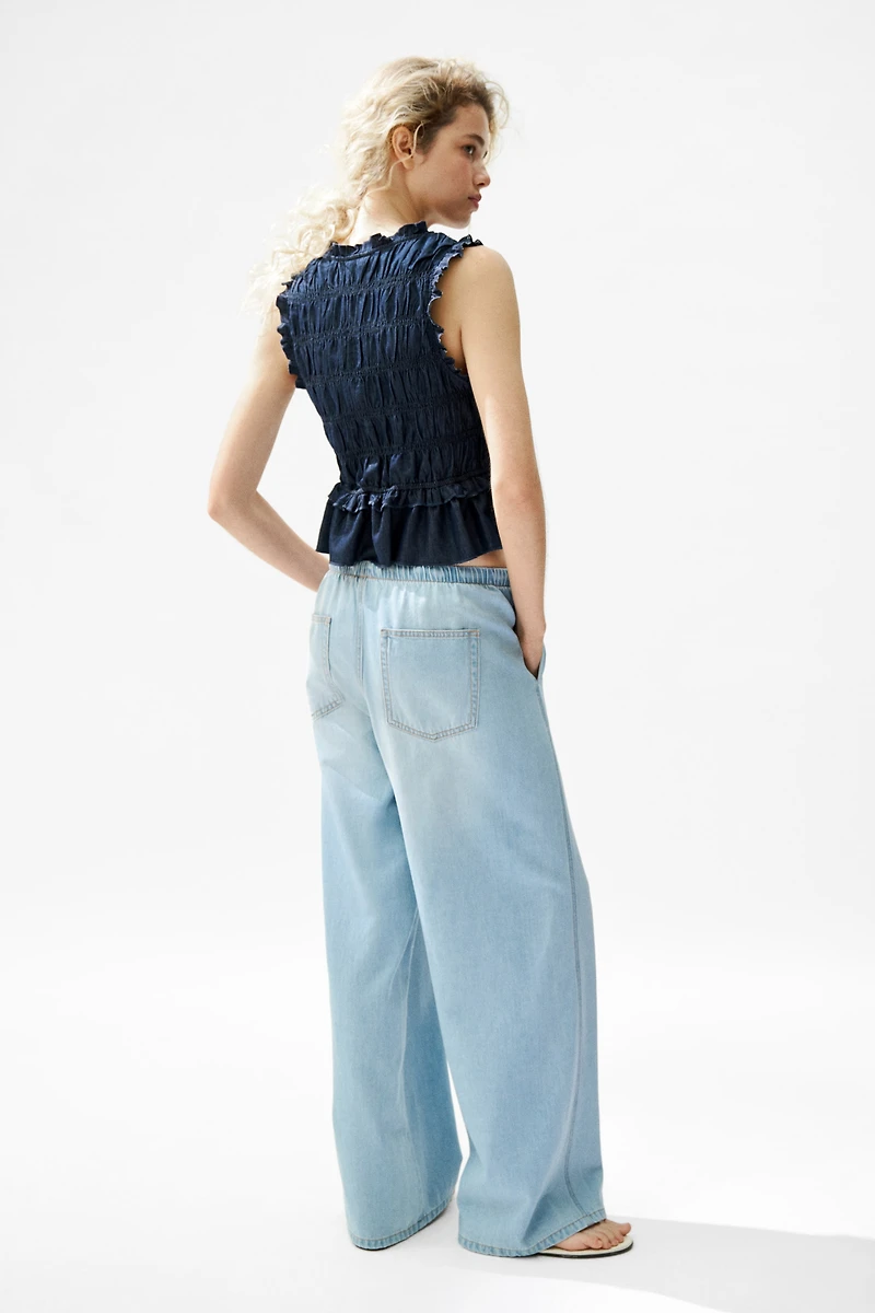 Denim Drawstring Pants