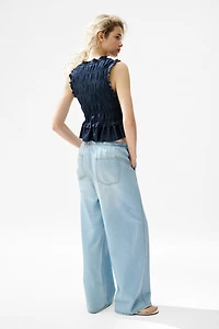 Denim Drawstring Pants