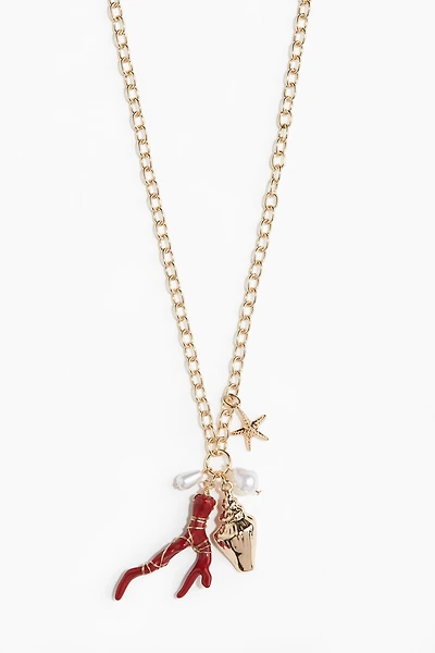 Long collier avec pendentifs