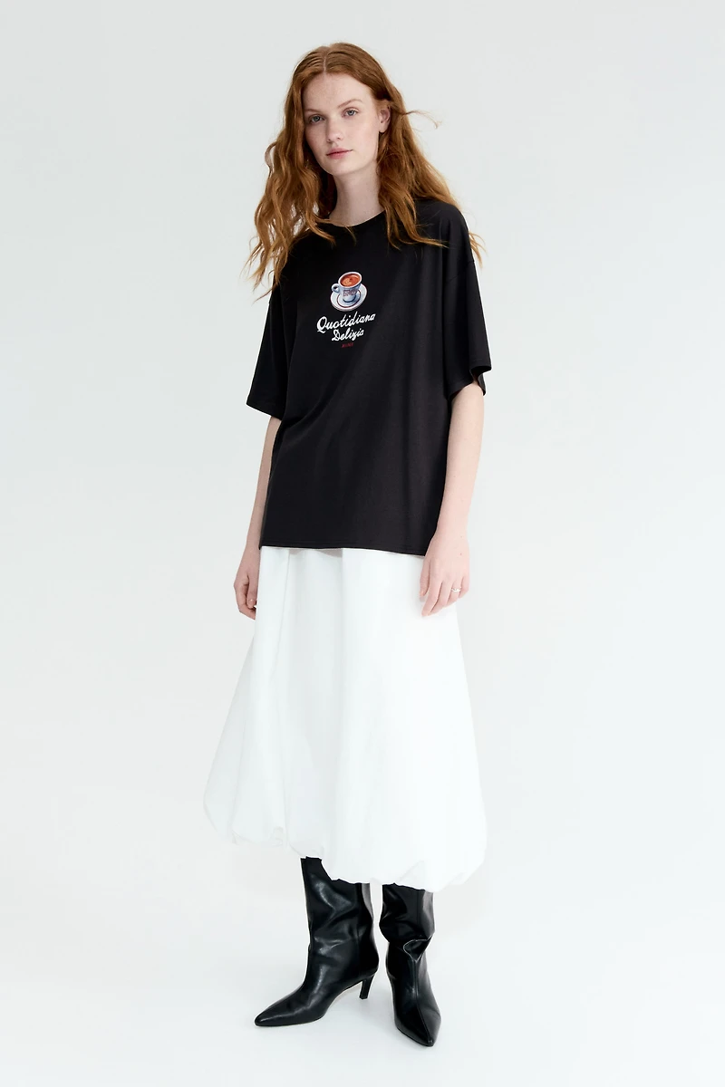 Oversized T-Shirt with Printed Motif