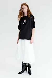 Oversized T-Shirt with Printed Motif