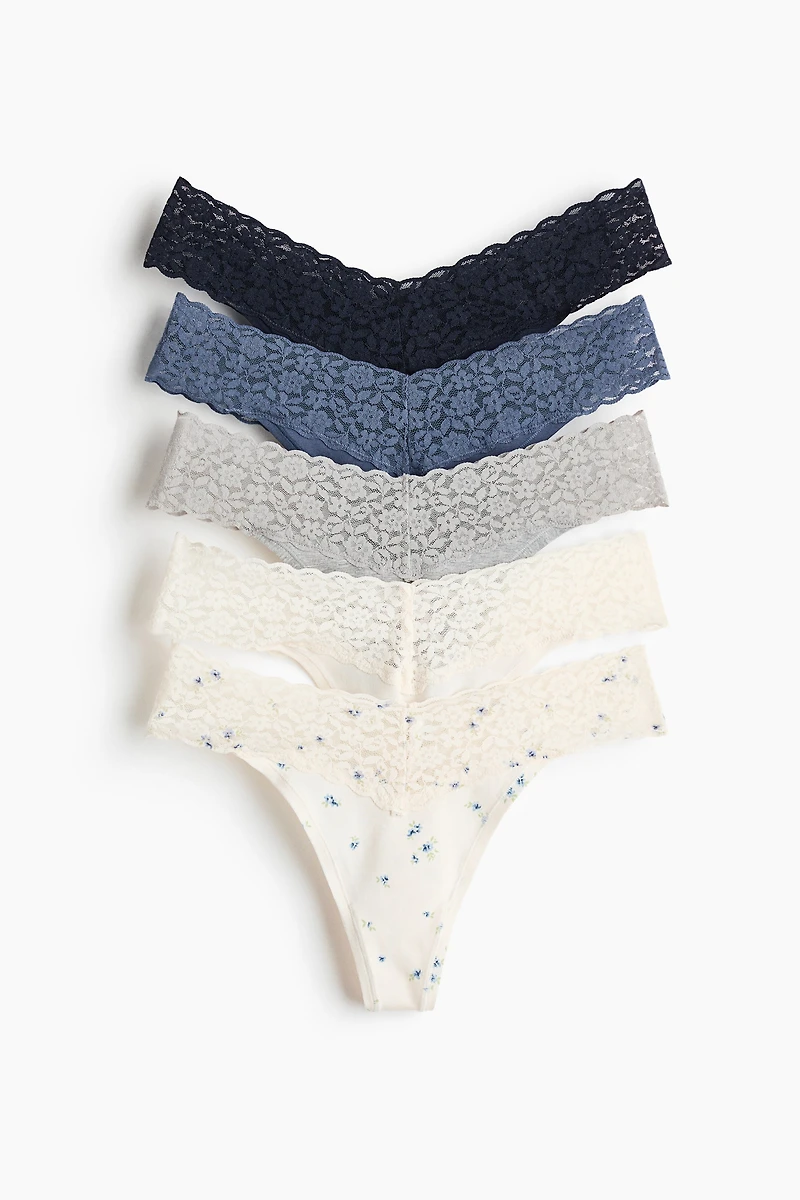 5-pack Lace Thong Briefs