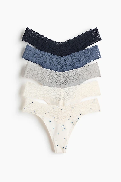 5-pack Lace Thong Briefs