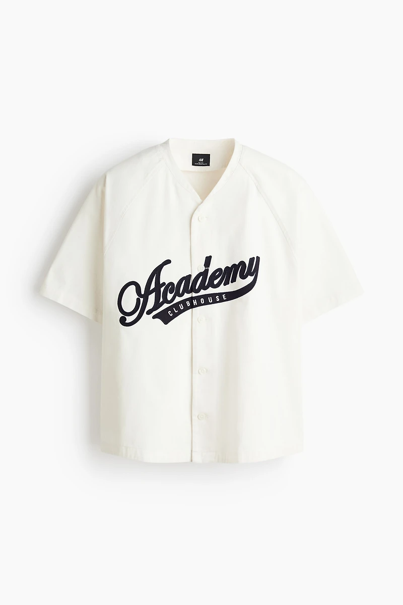 Chemise de baseball décontractée en coton