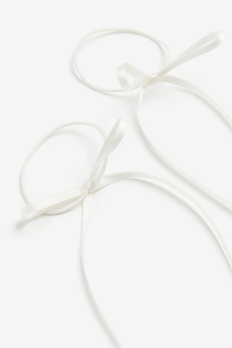 Lot de 2 élastiques à cheveux avec nœud