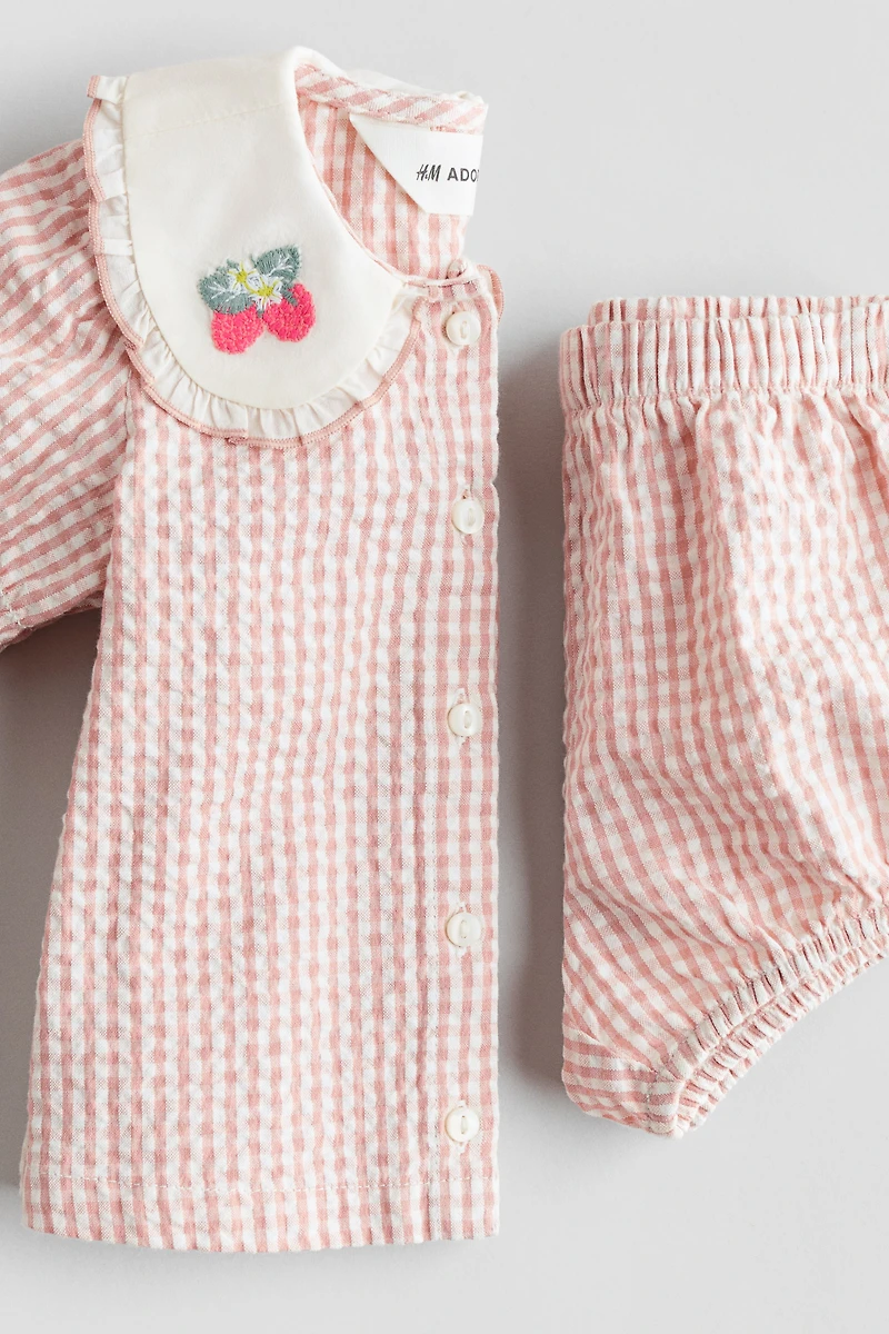 Ensemble 2 pièces en crépon de coton