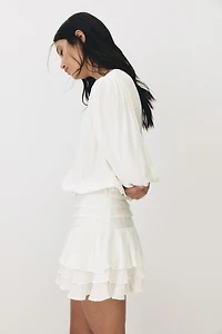 Dress with Tiered Skirt