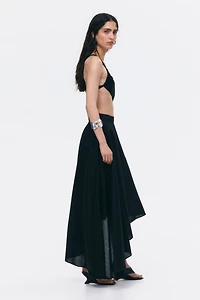 Asymmetric Dual-Fabric Skirt