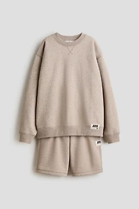 2-Piece Sweatshirt and Sweatshorts Set