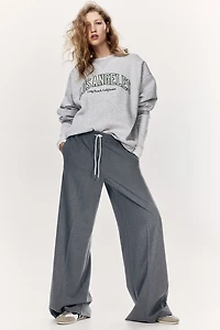 Sweatshirt with Text Motif