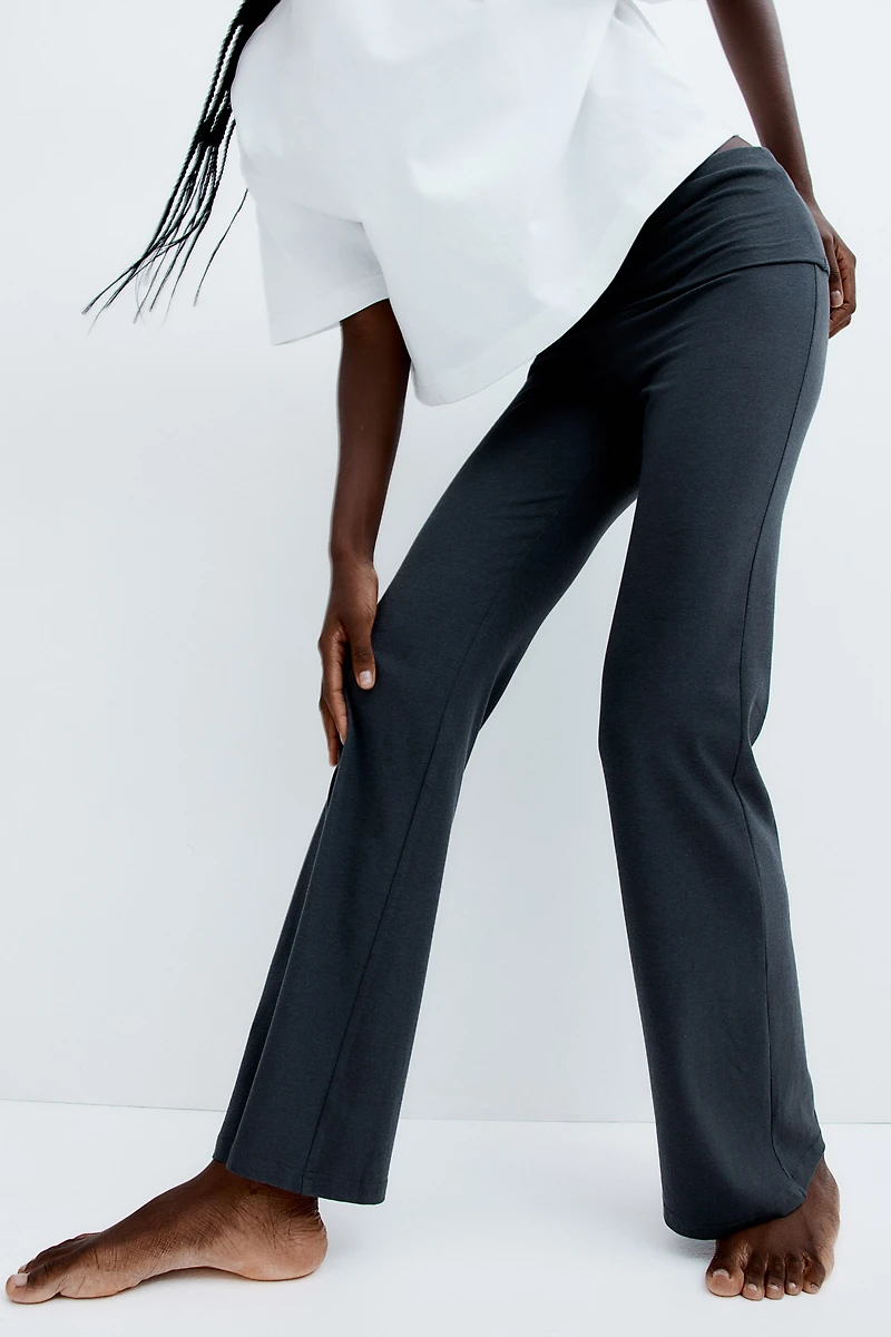 Flared Jersey Pants