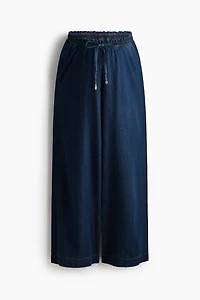 MAMA Wide-Leg Paper-Bag Pants