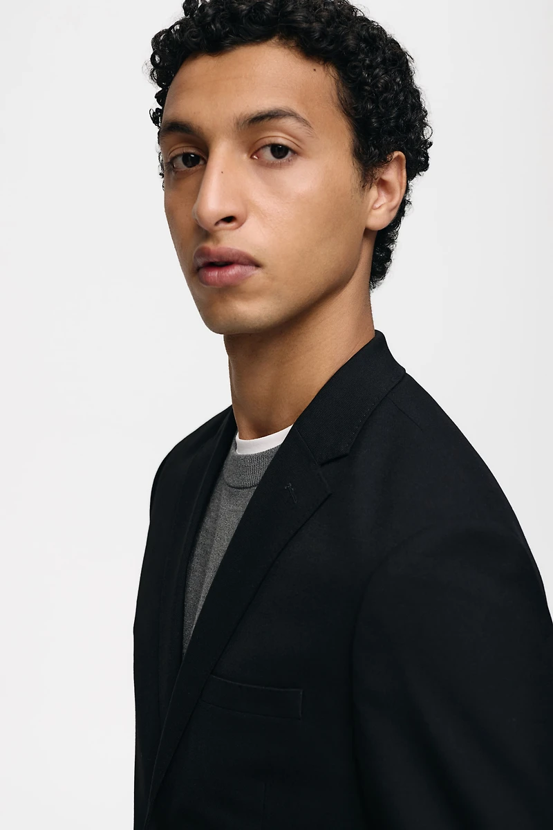 Slim-Fit Single-Breasted Jacket