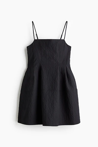 Jacquard-Weave Strappy Dress